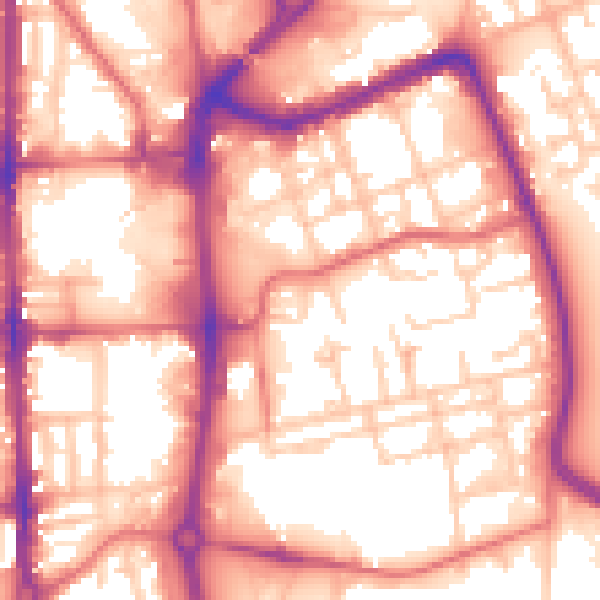 Daytime road noise heatmap for TS24 7HR