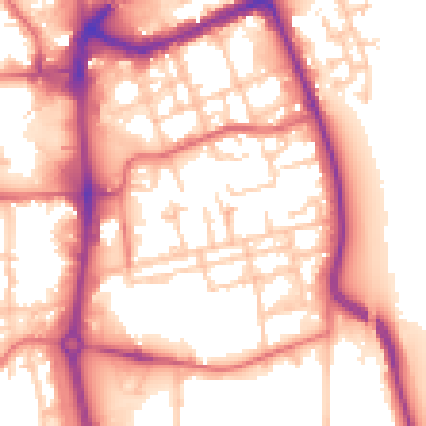 Daytime road noise heatmap for TS24 7HX