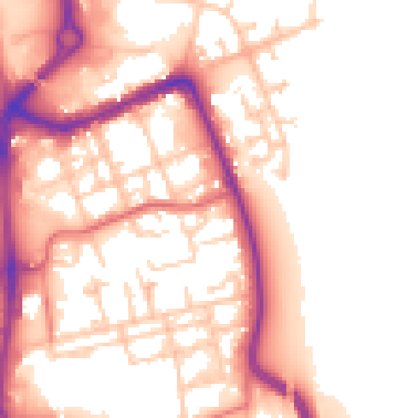 Daytime road noise heatmap for TS24 7JA