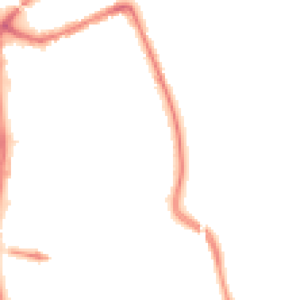 Night-time road noise heatmap for TS24 7NA