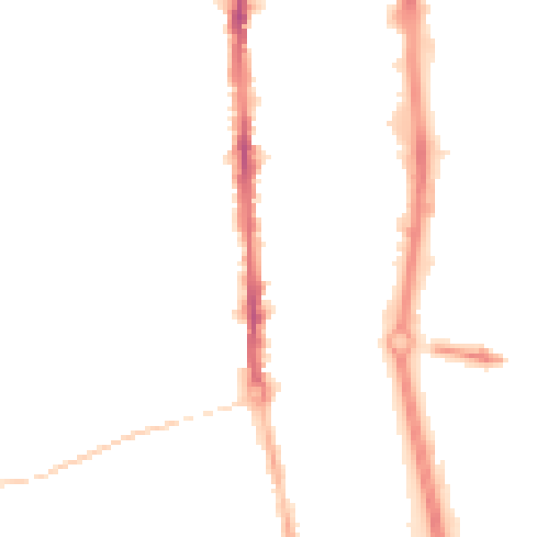 Night-time road noise heatmap for TS24 7QG