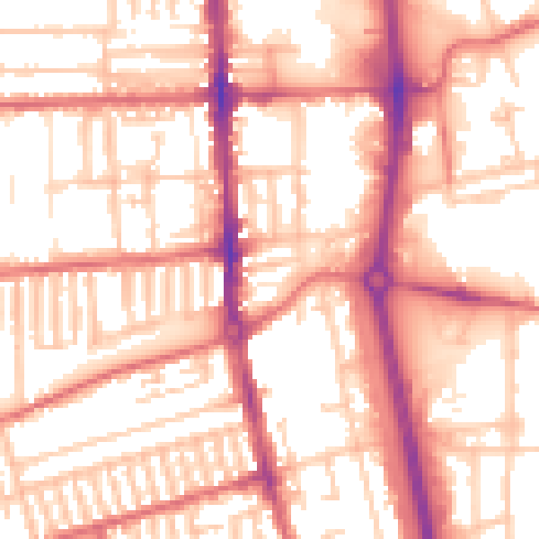 Daytime road noise heatmap for TS24 7QP