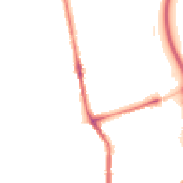 Night-time road noise heatmap for TS24 8BA