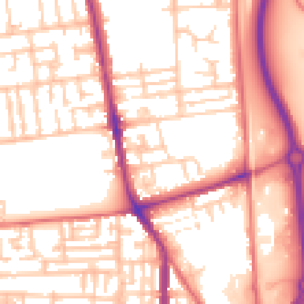 Daytime road noise heatmap for TS24 8BF