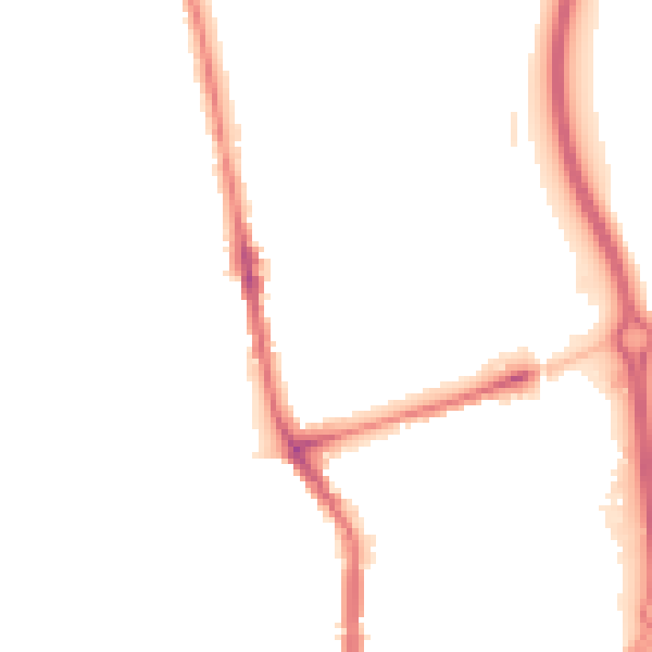 Night-time road noise heatmap for TS24 8BF