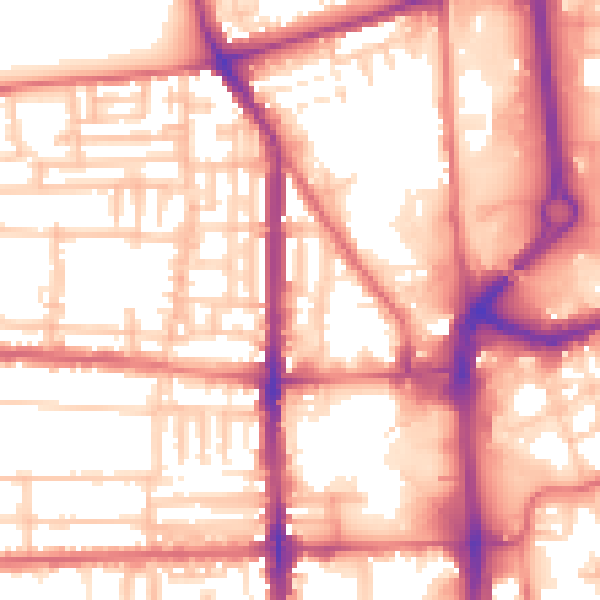 Daytime road noise heatmap for TS24 8BG