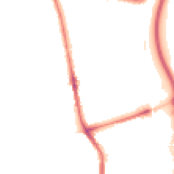 Night-time road noise heatmap for TS24 8BP