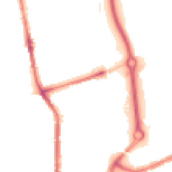 Night-time road noise heatmap for TS24 8DB
