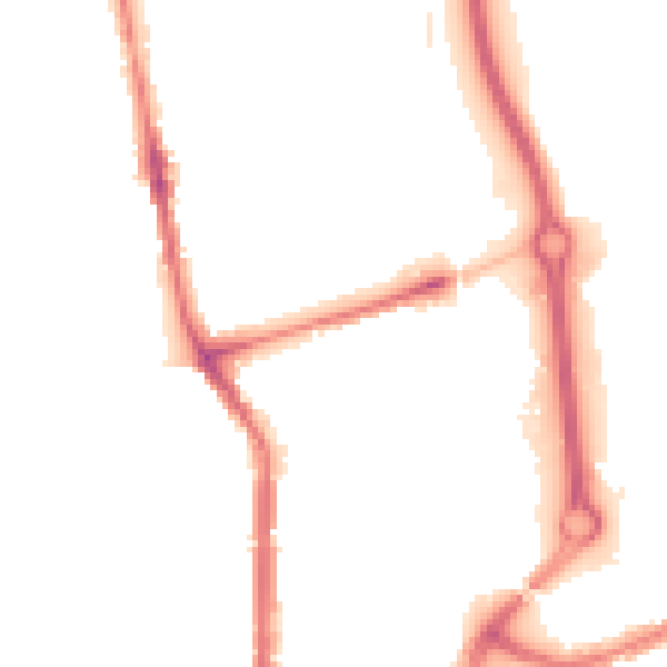 Night-time road noise heatmap for TS24 8DG