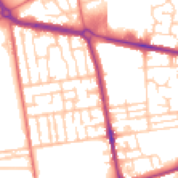 Daytime road noise heatmap for TS24 8DR
