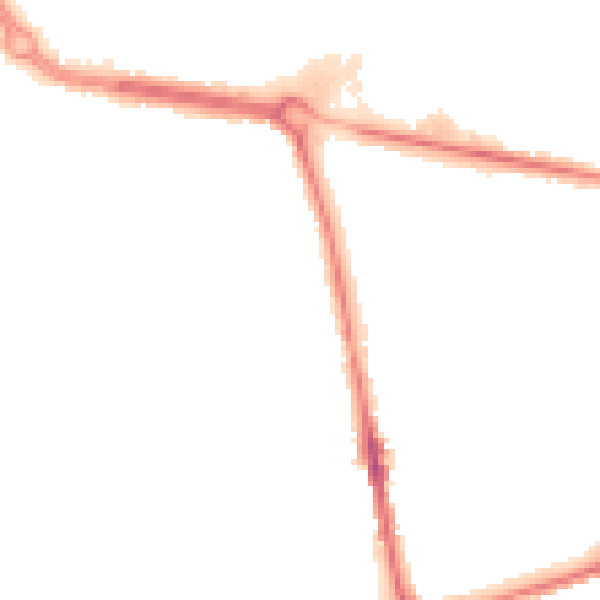 Night-time road noise heatmap for TS24 8DR
