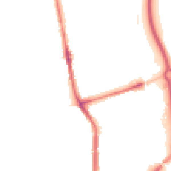 Night-time road noise heatmap for TS24 8ED
