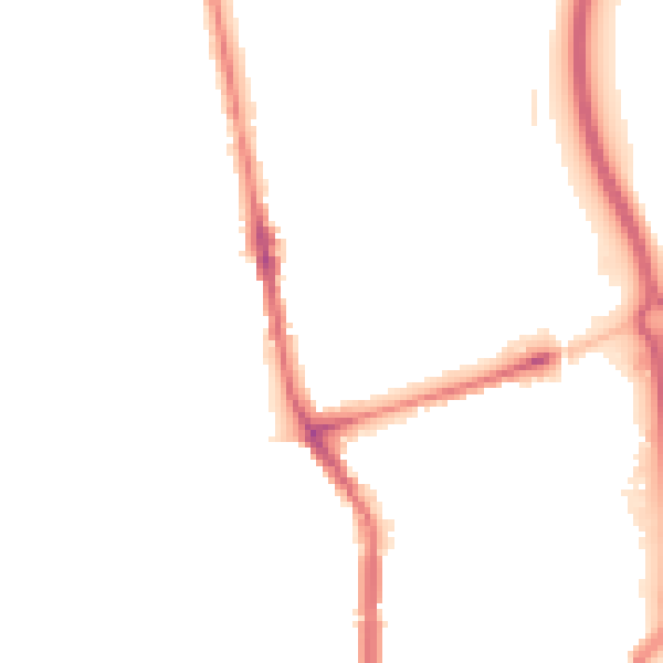 Night-time road noise heatmap for TS24 8EQ