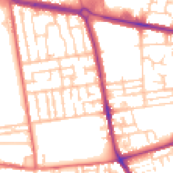 Daytime road noise heatmap for TS24 8FE