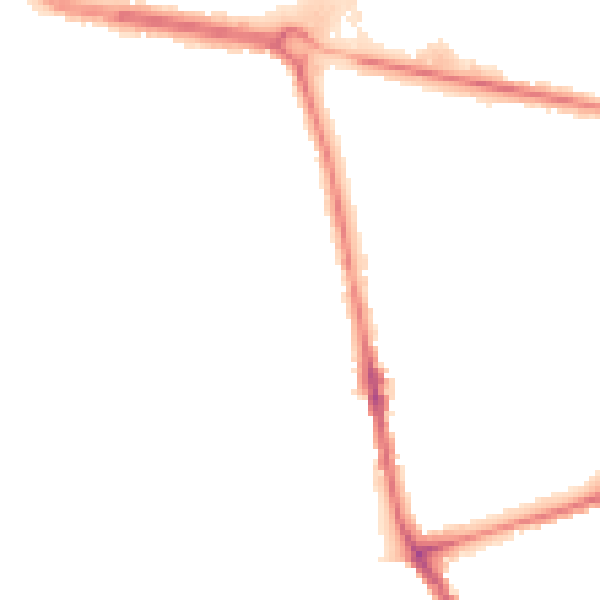 Night-time road noise heatmap for TS24 8FE