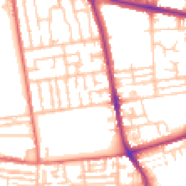 Daytime road noise heatmap for TS24 8FH