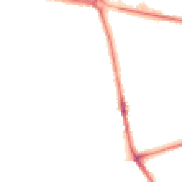 Night-time road noise heatmap for TS24 8FP