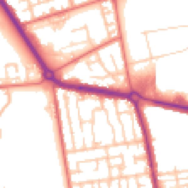 Daytime road noise heatmap for TS24 8GX