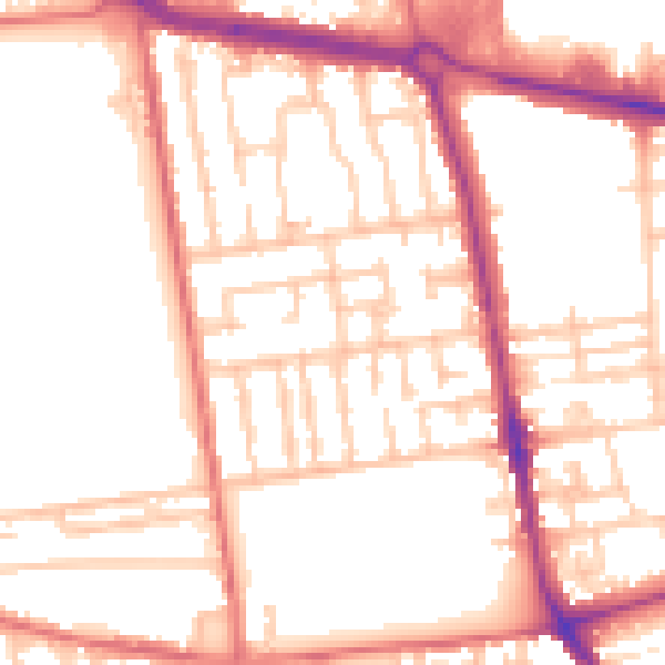 Daytime road noise heatmap for TS24 8HL