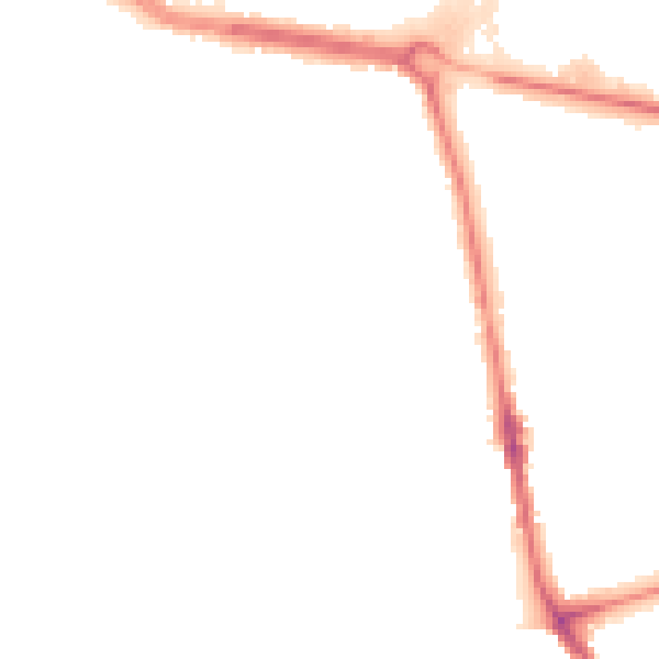 Night-time road noise heatmap for TS24 8HL