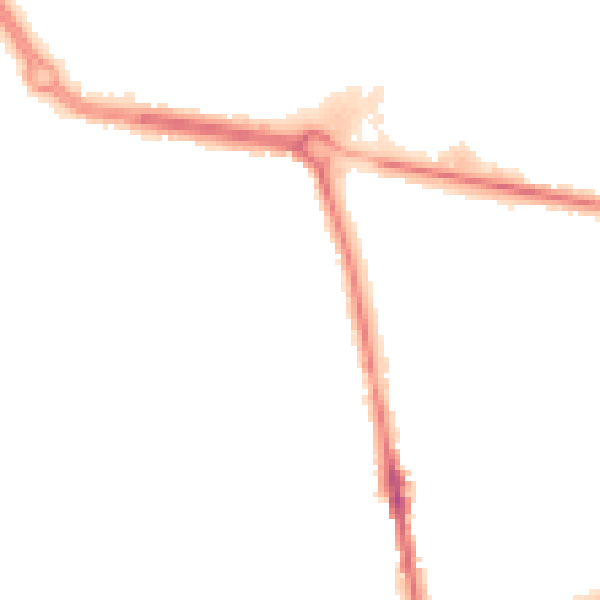 Night-time road noise heatmap for TS24 8HY