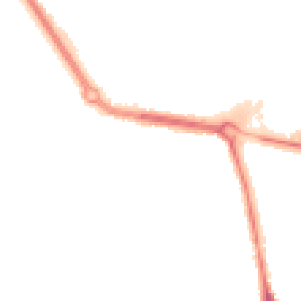 Night-time road noise heatmap for TS24 8LQ