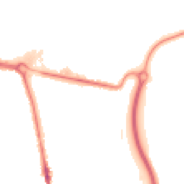 Night-time road noise heatmap for TS24 8ND