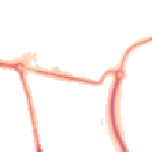Night-time road noise heatmap for TS24 8NY