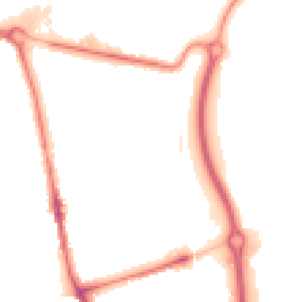 Night-time road noise heatmap for TS24 8PH