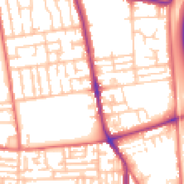 Daytime road noise heatmap for TS24 8PR