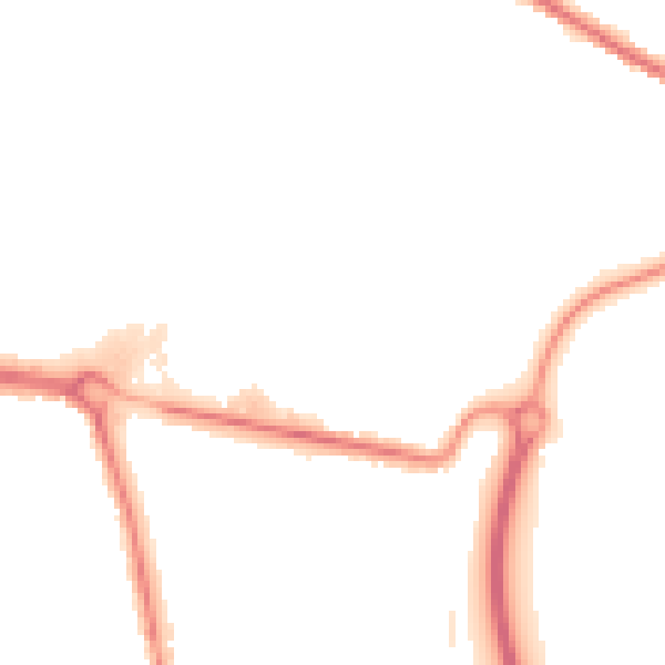 Night-time road noise heatmap for TS24 8RB
