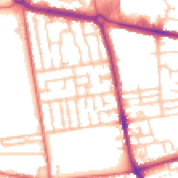 Daytime road noise heatmap for TS24 8RH
