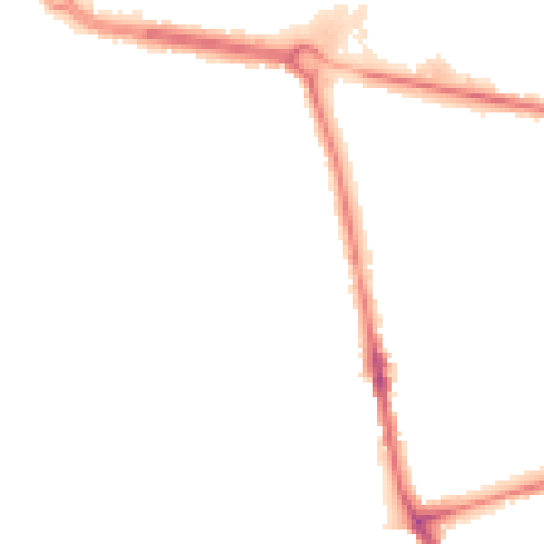 Night-time road noise heatmap for TS24 8RH