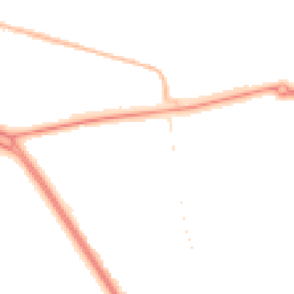 Night-time road noise heatmap for TS24 9BT
