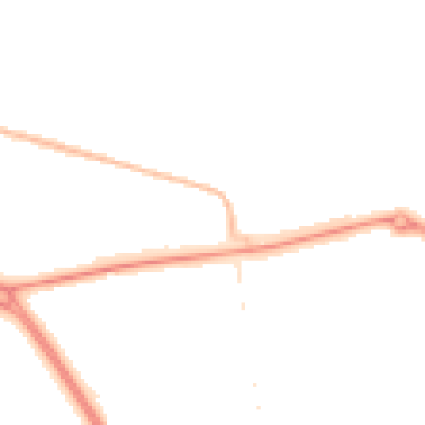 Night-time road noise heatmap for TS24 9LT