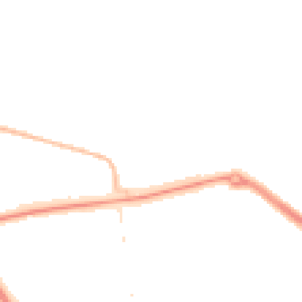 Night-time road noise heatmap for TS24 9NE
