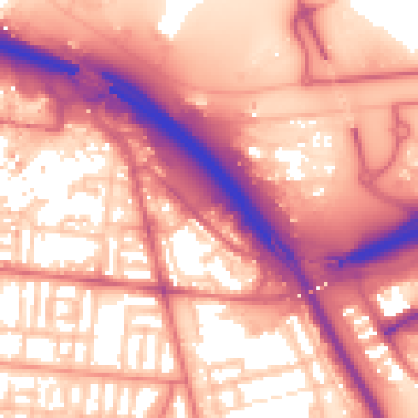 Daytime road noise heatmap for TS4 2AG
