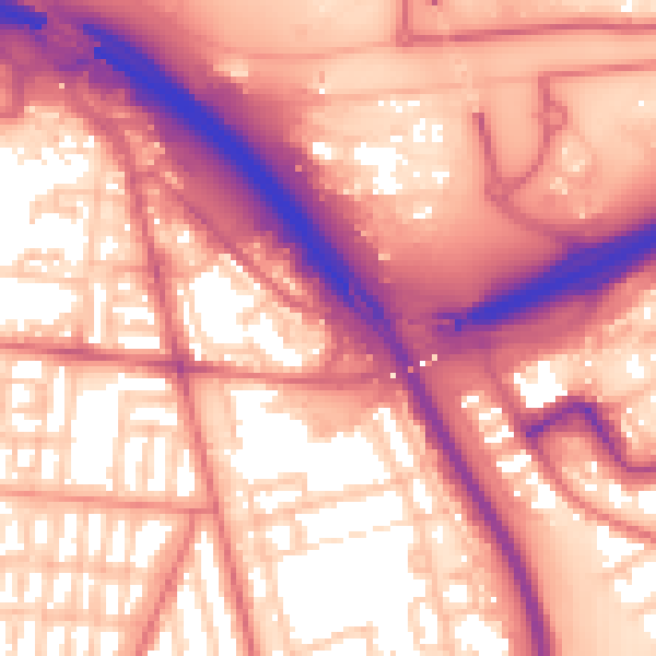 Daytime road noise heatmap for TS4 2AH