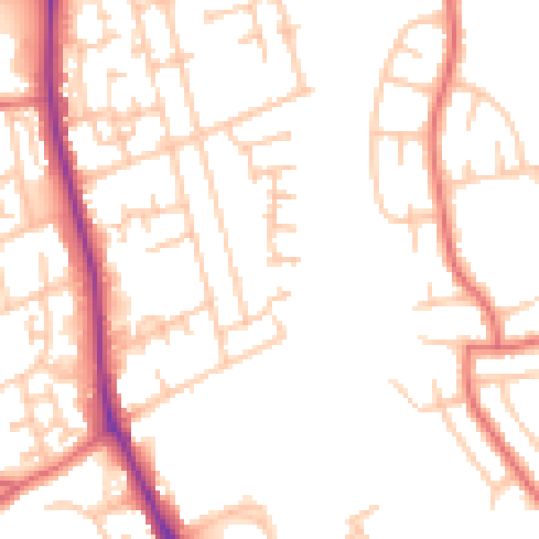 Daytime road noise heatmap for TS4 2AL