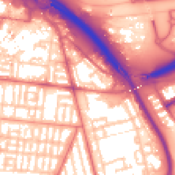 Daytime road noise heatmap for TS4 2BG