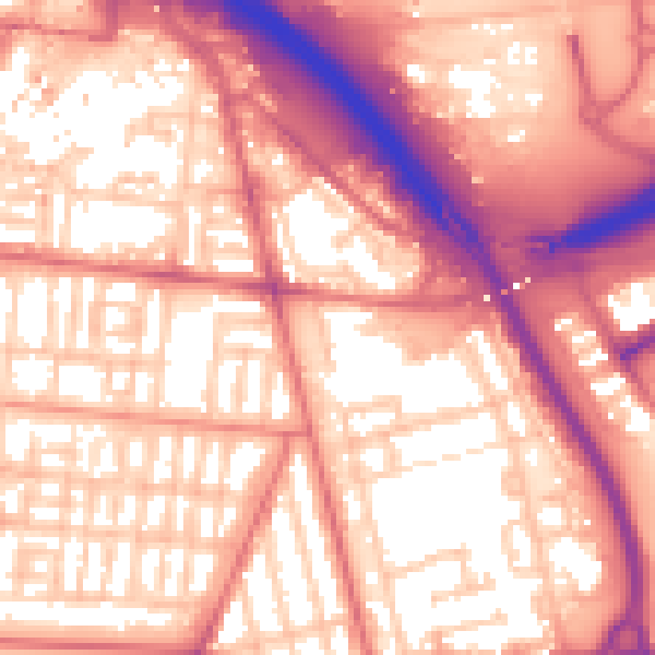 Daytime road noise heatmap for TS4 2BH