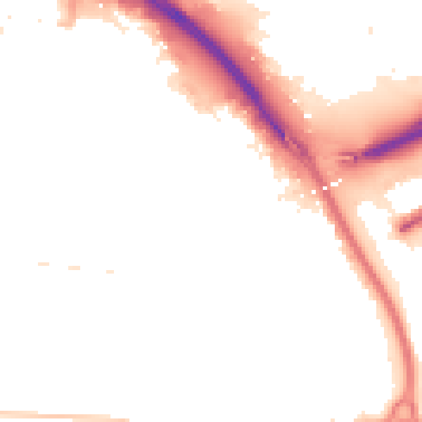 Night-time road noise heatmap for TS4 2BH