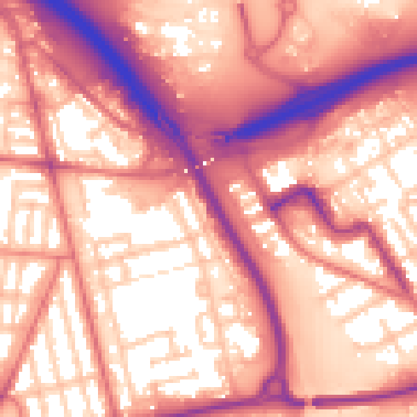 Daytime road noise heatmap for TS4 2BP