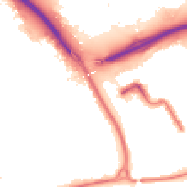 Night-time road noise heatmap for TS4 2BP