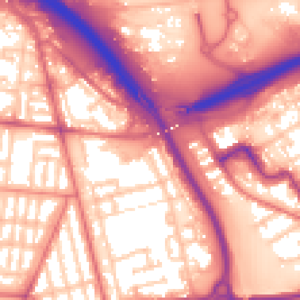 Daytime road noise heatmap for TS4 2BY