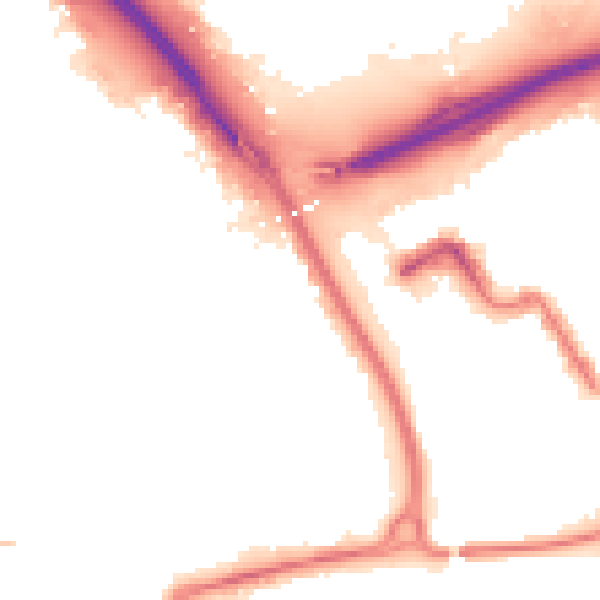 Night-time road noise heatmap for TS4 2DB