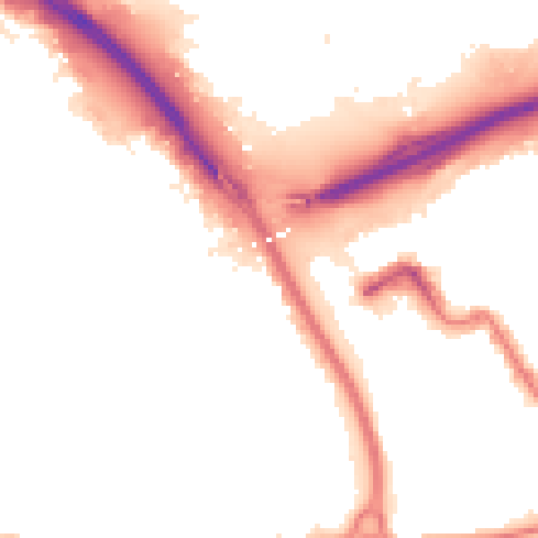 Night-time road noise heatmap for TS4 2DG