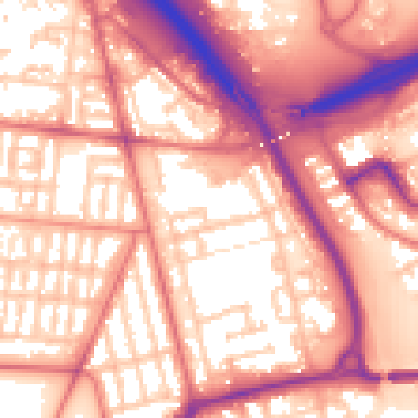 Daytime road noise heatmap for TS4 2DL