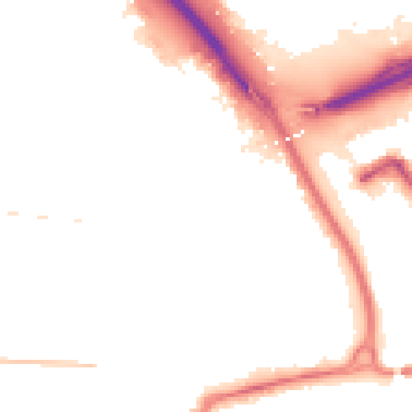 Night-time road noise heatmap for TS4 2DN