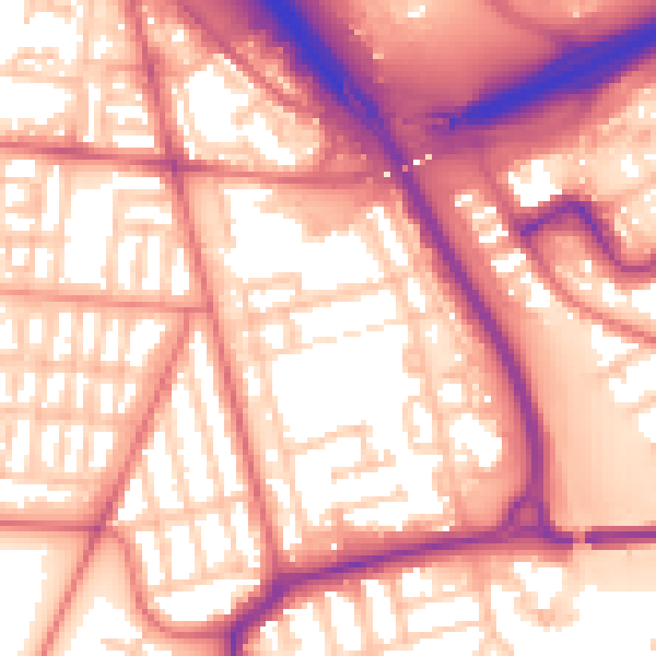 Daytime road noise heatmap for TS4 2DR